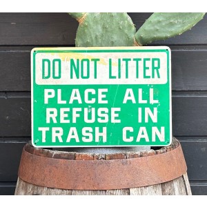 Do Not Litter Schild