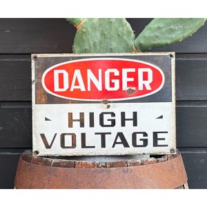 Danger - High Voltage Emailleschild