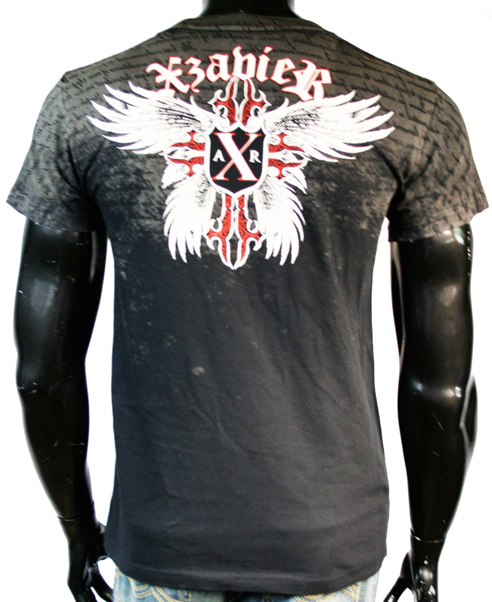 XZAVIER [Death Cult] T-Shirt FOIL MMA Biker Harley Rocker Gothic Tribal ...