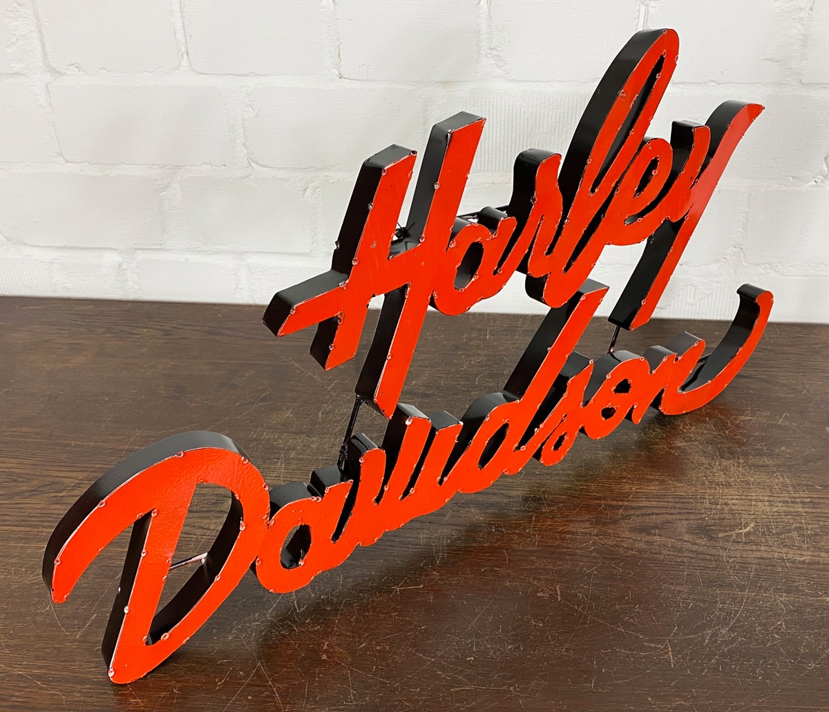 XXL 3D SCHRIFTZUG [HARLEY DAVIDSON] SCHILD BLECHSCHILD MOTORCYCLE USA H